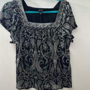 APT.9blouse beautifully blouse with/black